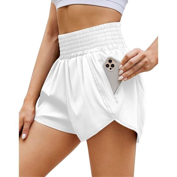 NEW BMJL Super High Waisted Running Shorts Zipper Pocket XS - Picture 1 of 6